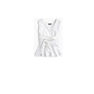 J Crew sleeveless tie waist peplum top XS